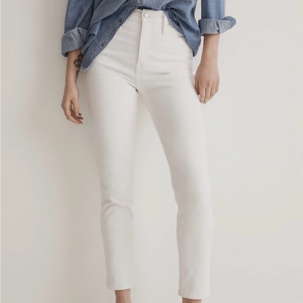 Madewell Stovepipe Jeans in Pure White